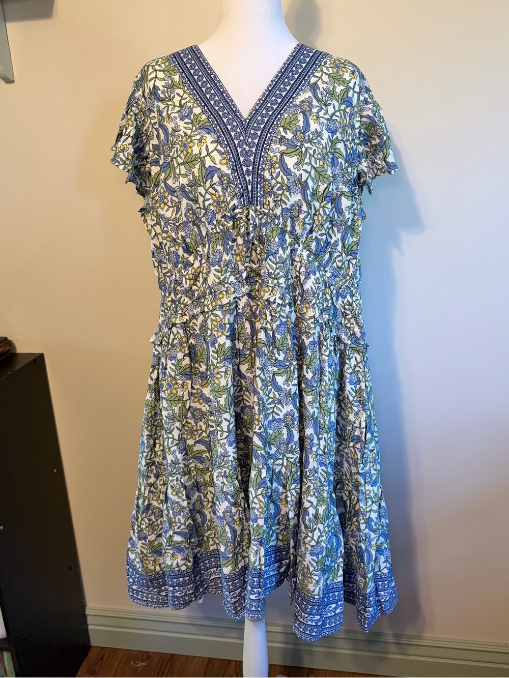 LΓA Floral Smocked Waist Tiered Dress 2XL
